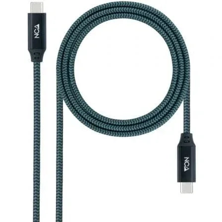Cable USB 3.2 Tipo-C Nanocable 10.01.4301-L150-COMB/ USB Tipo-C Macho - USB Tipo-C Macho/ Hasta 100W/ 20Gbps/ 1.5m/ Gris y Negro - PixelPlaza
