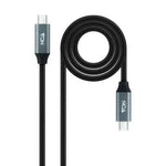 Cable USB 3.2 Tipo-C Nanocable 10.01.4303/ USB Tipo-C Macho - USB Tipo-C Macho/ 3m/ Gris y Negro - PixelPlaza