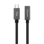 Cable Alargador USB 3.2 Nanocable 10.01.4401/ USB Tipo-C Macho - USB Tipo-C Hembra/ 1m/ Negro - PixelPlaza