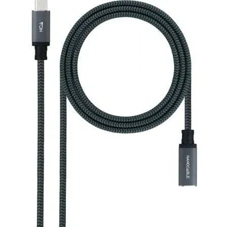 Cable Alargador USB Tipo-C 3.2 Nanocable 10.01.4500-COMB/ USB Tipo-C Macho - USB Tipo-C Hembra/ 50cm/ Negro - PixelPlaza
