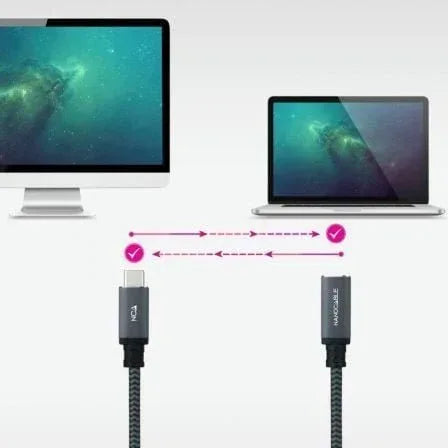 Cable Alargador USB Tipo-C 3.2 Nanocable 10.01.4501-COMB/ USB Tipo-C Macho - USB Tipo-C Hembra/ 1m/ Negro - PixelPlaza
