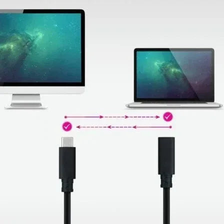 Cable Alargador USB Tipo-C 3.2 Nanocable 10.01.4501-L150/ USB Tipo-C Macho - USB Tipo-C Hembra/ 1.5m/ Negro - PixelPlaza