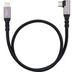 Cable USB 3.2 Tipo-C Acodado Nanocable 10.01.4702/ USB Tipo-C Macho - USB Tipo-C Macho/ Hasta 100W/ 10Gbps/ 2m/ Negro