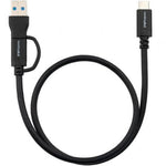 Cable USB 3.2 Tipo-C Nanocable 10.01.4802/ USB Tipo-C Macho/ USB Macho - USB Tipo-C Macho/ Hasta 60W/ 10Gbps/ 2m/ Negro