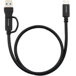 Cable USB 3.2 Tipo-C Nanocable 10.01.4803/ USB Tipo-C Macho/ USB Macho - USB Tipo-C Macho/ Hasta 60W/ 10Gbps/ 3m/ Negro