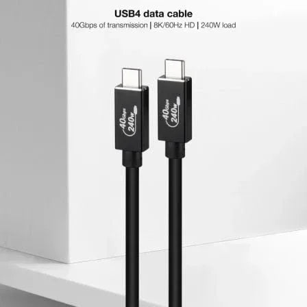 Cable USB 4.0 Nanocable 10.01.5002/ USB Tipo-C Macho - USB Tipo-C Macho/ Hasta 240W/ 40Gbps/ 1.8m/ Negro - PixelPlaza
