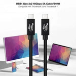 Cable USB 4.0 Nanocable 10.01.5002/ USB Tipo-C Macho - USB Tipo-C Macho/ Hasta 240W/ 40Gbps/ 1.8m/ Negro - PixelPlaza