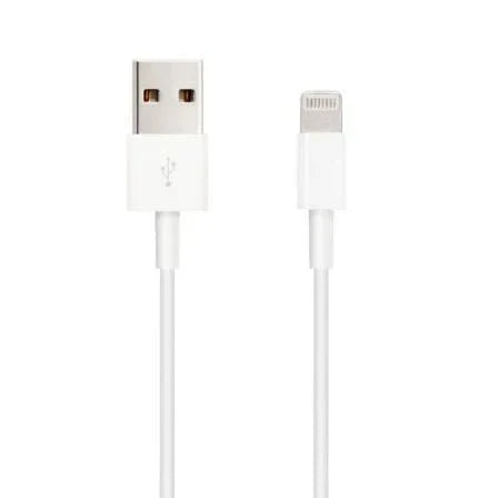 Cable USB 2.0 Lightning Nanocable 10.110.0401/ USB Macho - Lightning Macho/ 1m/ Blanco - PixelPlaza