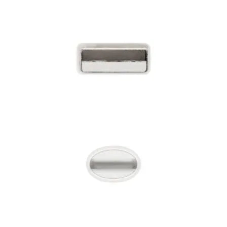 Cable USB 2.0 Lightning Nanocable 10.10.0402/ USB Macho - Lightning Macho/ 2m/ Blanco - PixelPlaza