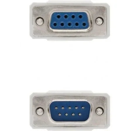 Cable Serie RS232 Nanocable 10.14.0203/ DB9 Macho - DB9 Hembra/ 3m/ Beige - PixelPlaza