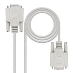 Cable Serie NULL Modem Nanocable 10.14.0502/ DB9 Macho - DB9 Hembra/ 1.8m/ Beige - PixelPlaza