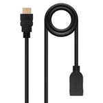 Cable Alargador HDMI Nanocable 10.15.1012/ HDMI Macho - HDMI Hembra/ 2m/ Negro - PixelPlaza