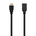 Cable Alargador HDMI Nanocable 10.15.1012/ HDMI Macho - HDMI Hembra/ 2m/ Negro - PixelPlaza