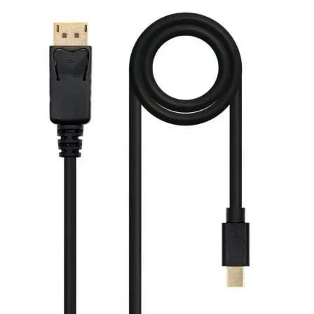Cable Mini DisplayPort Nanocable 10.15.2402/ Mini DisplayPort Macho - DisplayPort Macho/ 2m/ Negro - PixelPlaza