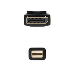 Cable Mini DisplayPort Nanocable 10.15.2402/ Mini DisplayPort Macho - DisplayPort Macho/ 2m/ Negro - PixelPlaza
