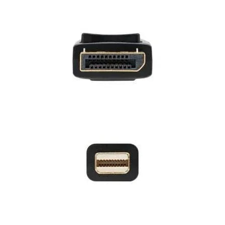 Cable Mini DisplayPort Nanocable 10.15.2402/ Mini DisplayPort Macho - DisplayPort Macho/ 2m/ Negro - PixelPlaza