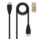 Cable HDMI 2.0 4K Nanocable 10.15.3601/ HDMI Macho - HDMI Macho/ 1m/ Certificado/ Negro - PixelPlaza