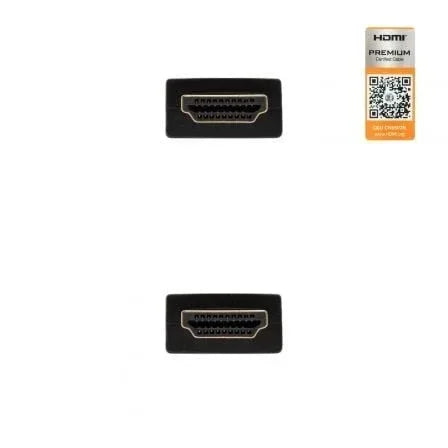 Cable HDMI 2.0 4K Nanocable 10.15.3602/ HDMI Macho - HDMI Macho/ 2m/ Certificado/ Negro - PixelPlaza