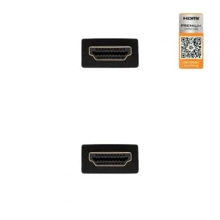 Cable HDMI 2.0 4K Nanocable 10.15.3603/ HDMI Macho - HDMI Macho/ 3m/ Certificado/ Negro - PixelPlaza