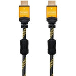 Cable HDMI 2.0 4K Nanocable 10.15.1602/ HDMI Macho - HDMI Macho/ 1.5m/ Negro/ Naranja - PixelPlaza