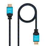 Cable HDMI 2.0 4K Nanocable 10.15.3705/ HDMI Macho - HDMI Macho/ 5m/ Negro/ Azul - PixelPlaza