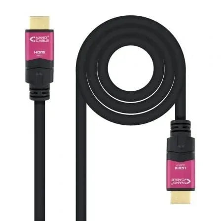 Cable HDMI 2.0 4K Nanocable 10.15.3715/ HDMI Macho - HDMI Macho/ 15m/ Negro - PixelPlaza
