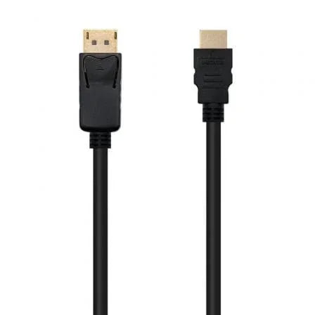 Cable Conversor Nanocable 10.15.4300/ Displayport Macho - HDMI Macho/ 50cm/ Negro - PixelPlaza