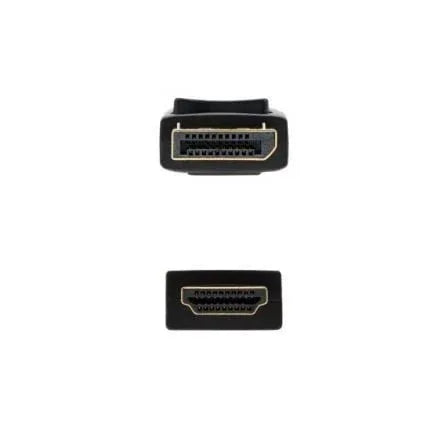 Cable Conversor Nanocable 10.15.4300/ Displayport Macho - HDMI Macho/ 50cm/ Negro - PixelPlaza