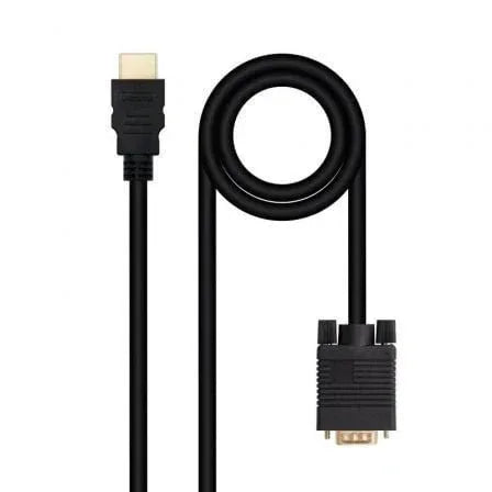 Cable Conversor Nanocable 10.15.4348/ HDMI Macho - VGA Macho/ 1.8m/ Negro - PixelPlaza