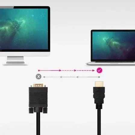 Cable Conversor Nanocable 10.15.4348/ HDMI Macho - VGA Macho/ 1.8m/ Negro - PixelPlaza