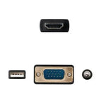 Cable Conversor Nanocable 10.15.4350/ HDMI Macho - VGA Macho - Jack 3.5 Macho - USB Macho/ 1.8m/ Negro - PixelPlaza