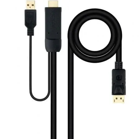 Cable Conversor Nanocable 10.15.4352/ HDMI Macho - DisplayPort Macho/ 1.8m/ Negro - PixelPlaza
