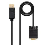 Cable Conversor Nanocable 10.15.4401/ DisplayPort Macho - VGA Macho/ 1m/ Negro - PixelPlaza