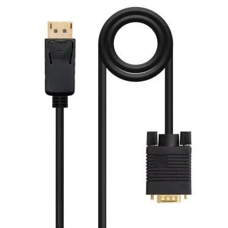 Cable Conversor Nanocable 10.15.4401/ DisplayPort Macho - VGA Macho/ 1m/ Negro - PixelPlaza