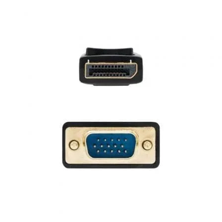 Cable Conversor Nanocable 10.15.4401/ DisplayPort Macho - VGA Macho/ 1m/ Negro - PixelPlaza