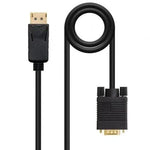 Cable Conversor Nanocable 10.15.4402/ DisplayPort Macho - VGA Macho/ 2m/ Negro - PixelPlaza