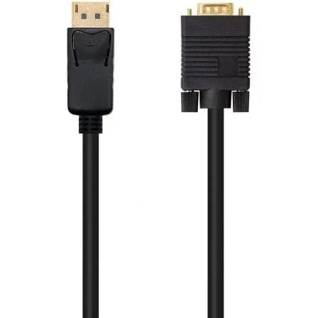 Cable Conversor Nanocable 10.15.4402/ DisplayPort Macho - VGA Macho/ 2m/ Negro - PixelPlaza