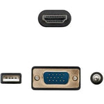 Cable Conversor Nanocable 10.15.4612/ HDMI Macho - VGA Macho/ Jack 3.5 Macho/ USB Macho/ 1.8m/ Negro - PixelPlaza