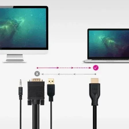 Cable Conversor Nanocable 10.15.4612/ HDMI Macho - VGA Macho/ Jack 3.5 Macho/ USB Macho/ 1.8m/ Negro - PixelPlaza