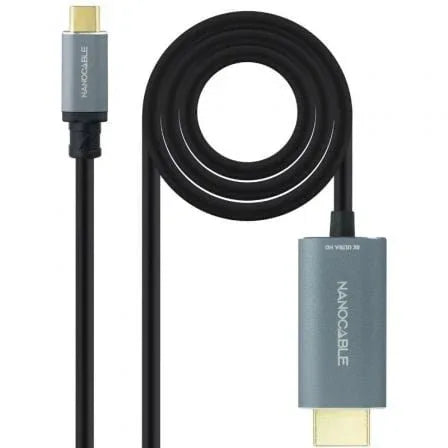 Cable Conversor Nanocable 10.15.5162/ USB Tipo-C Macho - HDMI Macho/ 1.8m/ Negro - PixelPlaza