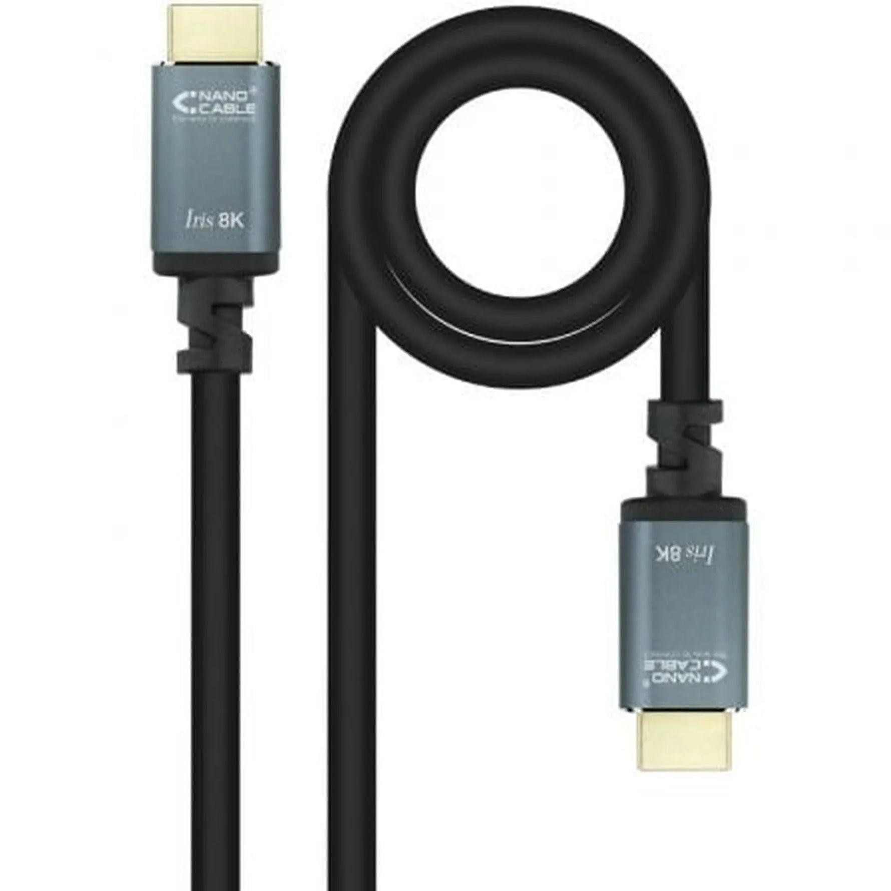 Cable HDMI 2.1 IRIS 8K Nanocable 10.15.8005/ HDMI Macho - HDMI Macho/ 5m/ Negro - PixelPlaza