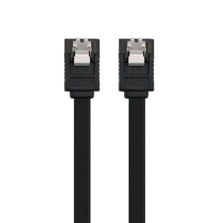 Cable SATA III Nanocable 10.18.1001-BK/ 50cm/ Negro - PixelPlaza
