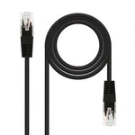 Cable de Red RJ45 UTP Nanocable 10.20.0105-BK Cat.5e/ 5m/ Negro - PixelPlaza