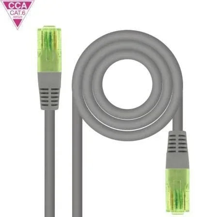Cable de Red RJ45 UTP Nanocable 10.20.1400-L30 Cat.6/ 30cm/ Gris - PixelPlaza