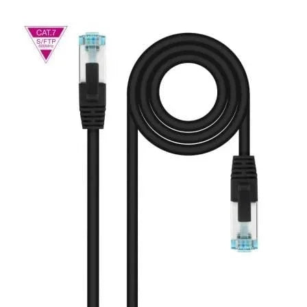 Cable de Red RJ45 SFTP Nanocable 10.20.1701-BK Cat.7/ 1m/ Negro - PixelPlaza
