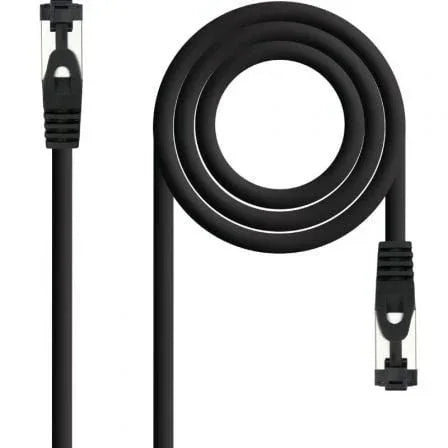 Cable de Red RJ45 SSTP Nanocable 10.20.2000-BK Cat.8.1/ 50cm/ Negro - PixelPlaza