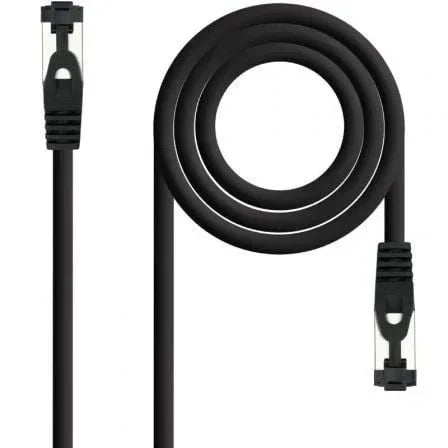 Cable de Red RJ45 SSTP Nanocable 10.20.2000-L25-BK Cat.8.1/ 25cm/ Negro - PixelPlaza