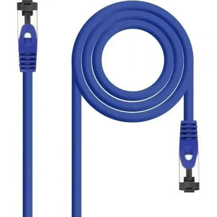 Cable de Red RJ45 SSTP Nanocable 10.20.2000-L25-BL Cat.8.1/ 25cm/ Azul - PixelPlaza