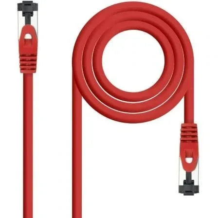 Cable de Red RJ45 SSTP Nanocable 10.20.2000-L30-R Cat.8.1/ 30cm/ Rojo - PixelPlaza