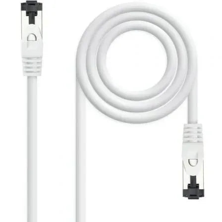 Cable de Red RJ45 SSTP Nanocable 10.20.2001-W Cat.8.1/ 1m/ Blanco - PixelPlaza